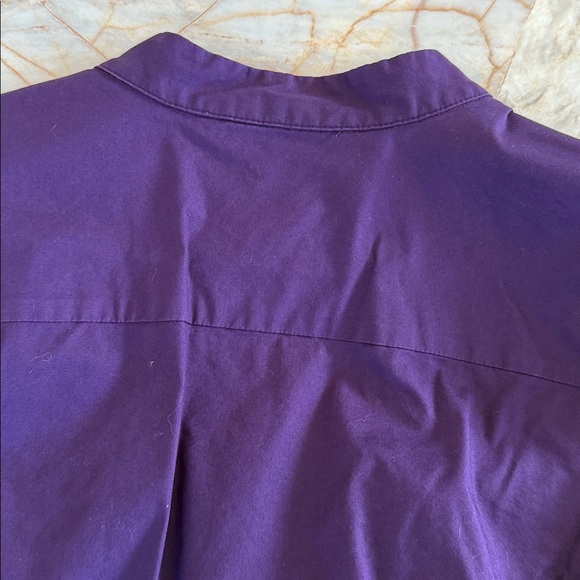 Bebe Deep Purple Ruffle Top Small - Picture 11 of 12